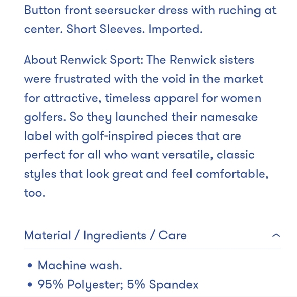 NWT RENWICK Short Sleeve Button Front Seersucker Polo Dress  Pink & White M - Picture 3 of 16